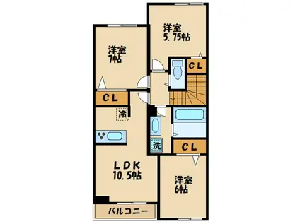グランドステージ1.2(3LDK/2階)の間取り写真