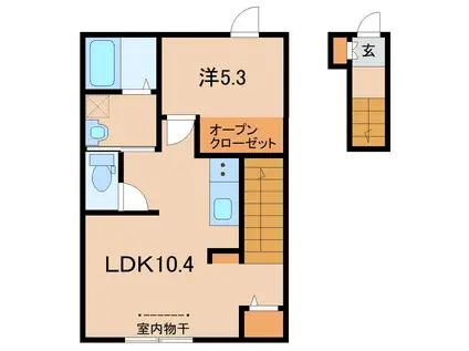 COMFORT野田 (1LDK/2階)の間取り写真