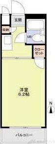 RHYTHM江坂町(1K/4階)の間取り写真