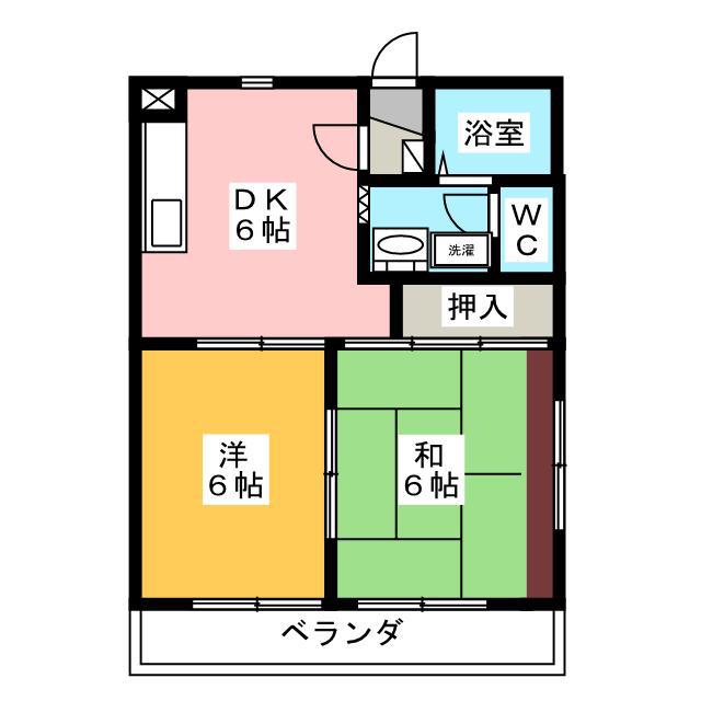 SAINT MAISON(2DK/1階)の間取り写真
