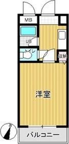プレアール三苫II(1K/2階)の間取り写真