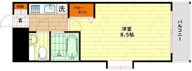 メゾン・ド・ヴィレ城東(1K/4階)の間取り写真
