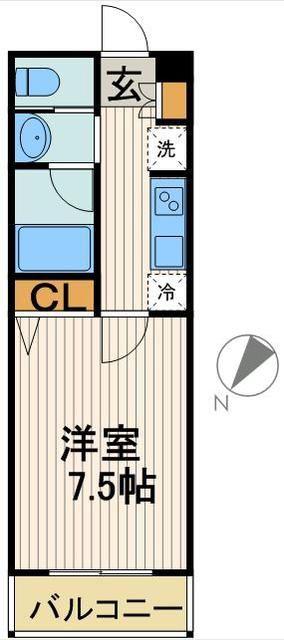 L.Oマンション(1K/3階)の間取り写真
