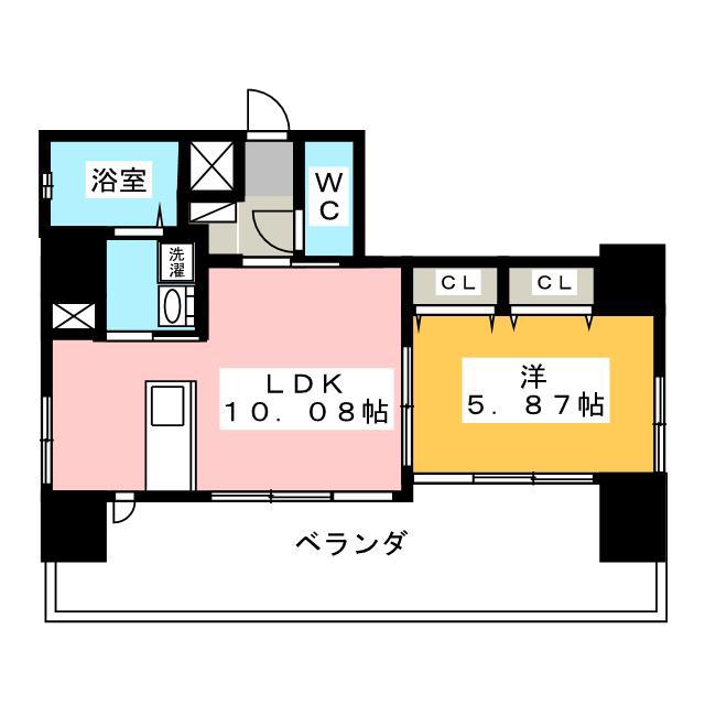 EXE ITAYAMACHI(1LDK/2階)の間取り写真