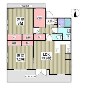 ルナ・アイワン(2LDK/3階)の間取り写真