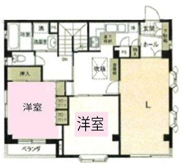 クロノス江戸川(2LDK/1階)の間取り写真