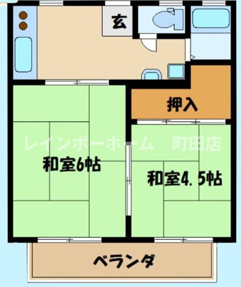 アーバンライフ2(2K/2階)の間取り写真