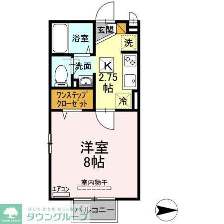 ルミエールI(1K/1階)の間取り写真