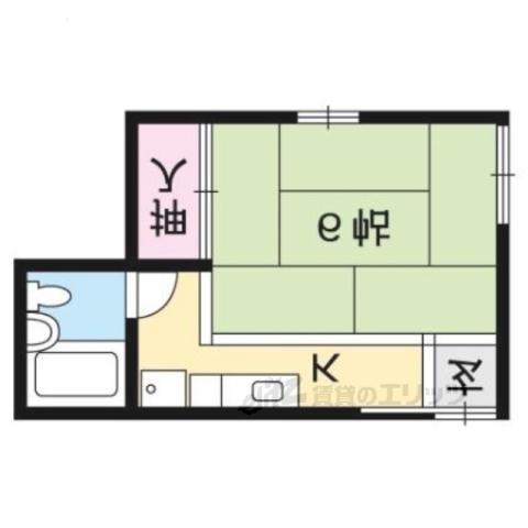 岡崎神宮荘(ワンルーム/2階)の間取り写真