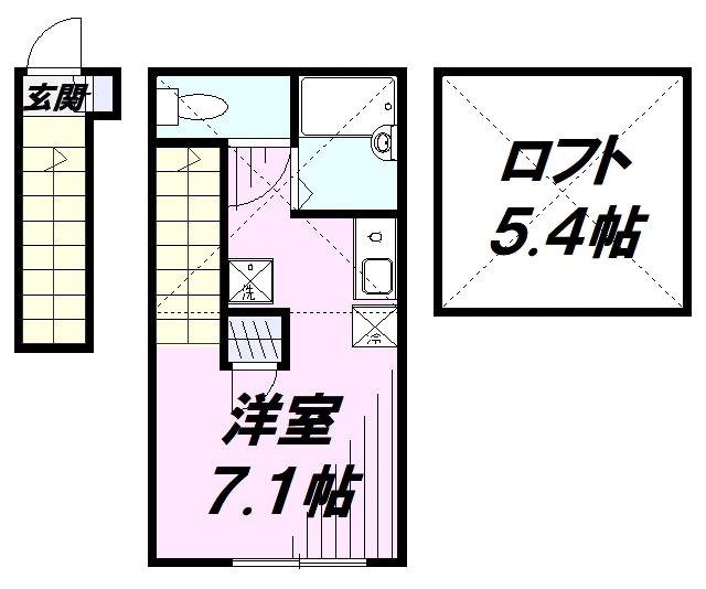 IPOMEE DE TACHIKAWA(ワンルーム/2階)の間取り写真
