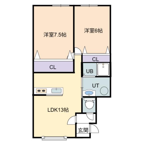 NEXT STAGE 1.4(2LDK/2階)の間取り写真