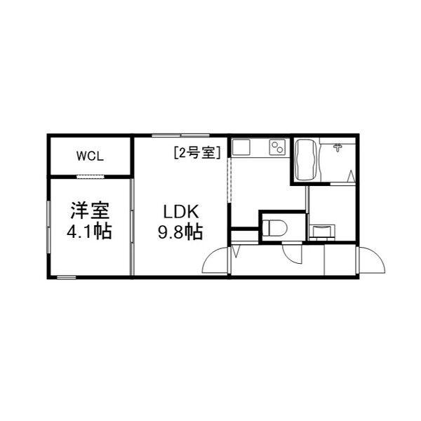 地下鉄東西線 宮の沢駅 徒歩5分 4階建 築1年(1LDK/3階)の間取り写真