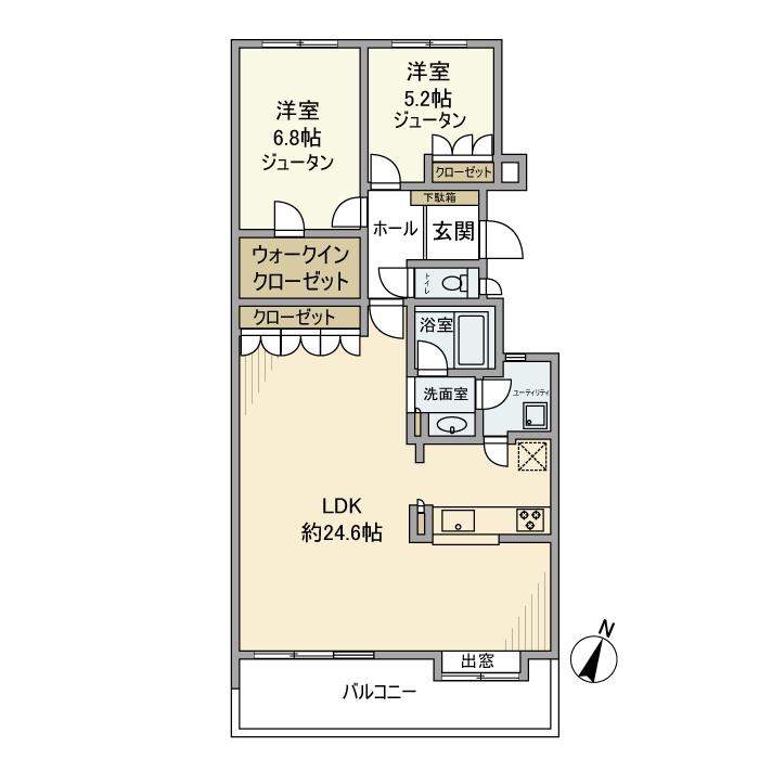 パークハイム氷川台西(1LDK/3階)の間取り写真