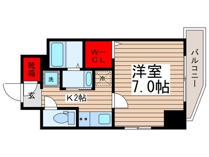ESTEM COURT KAMEIDO TOKYO イースト(1K/13階)の間取り写真