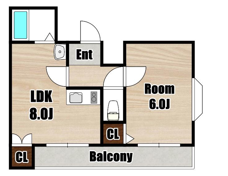 CASA PAPALAGI(1LDK/3階)の間取り写真