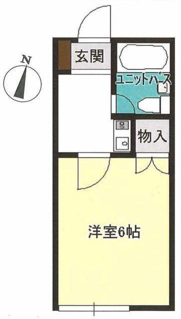 メゾン東所(1K/2階)の間取り写真