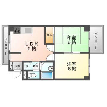 アスク八島(2DK/2階)の間取り写真