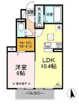 グランドソレーユ(1LDK/1階)の間取り写真