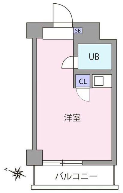 コアプラス洗足(ワンルーム/2階)の間取り写真