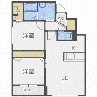 AZURE COURT S8(2LDK/4階)の間取り写真