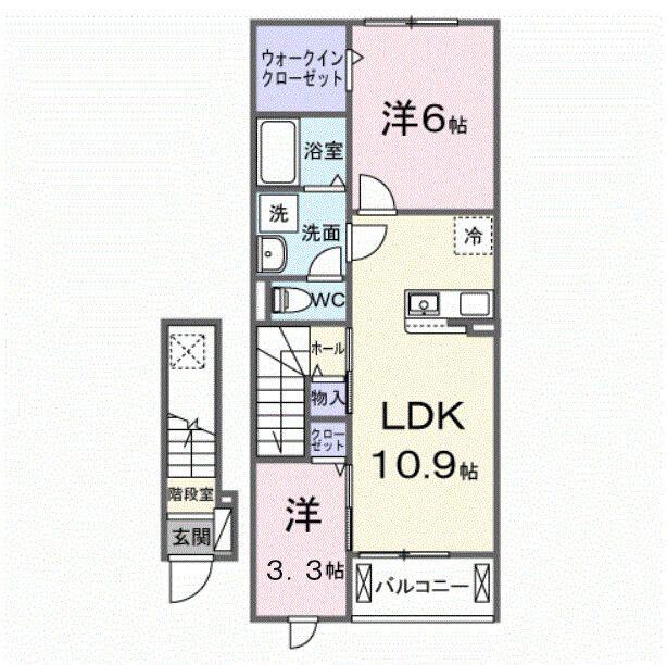ノア・メゾン(2LDK/2階)の間取り写真