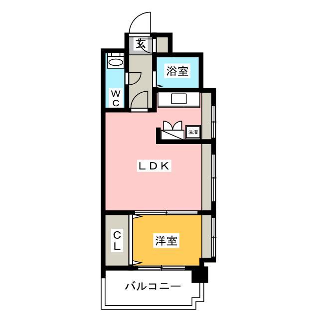 エステート・モア シャトー薬院(1LDK/11階)の間取り写真