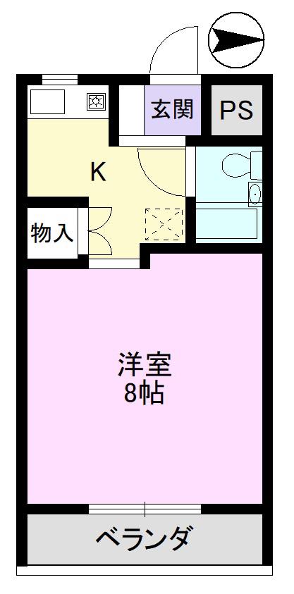 トゥゲザー21B(1K/4階)の間取り写真