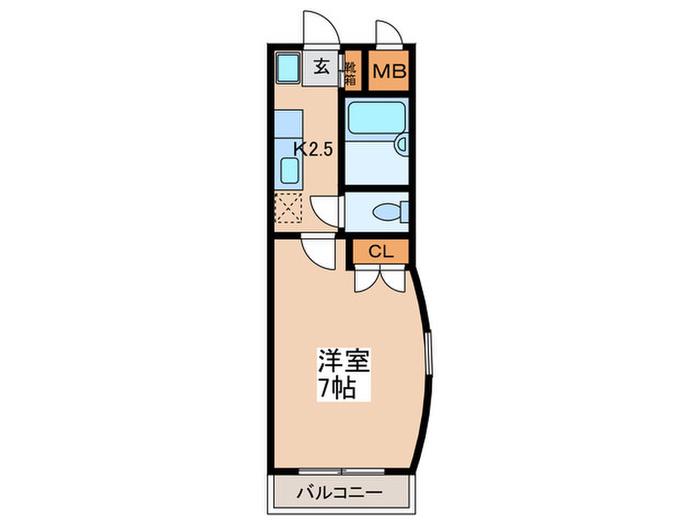 マイム桜上水(1K/3階)の間取り写真
