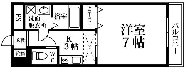 PREMIER HILLS(1K/5階)の間取り写真