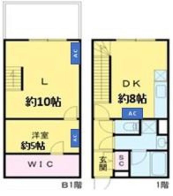 J-ARC吉祥寺(2DK/1階)の間取り写真