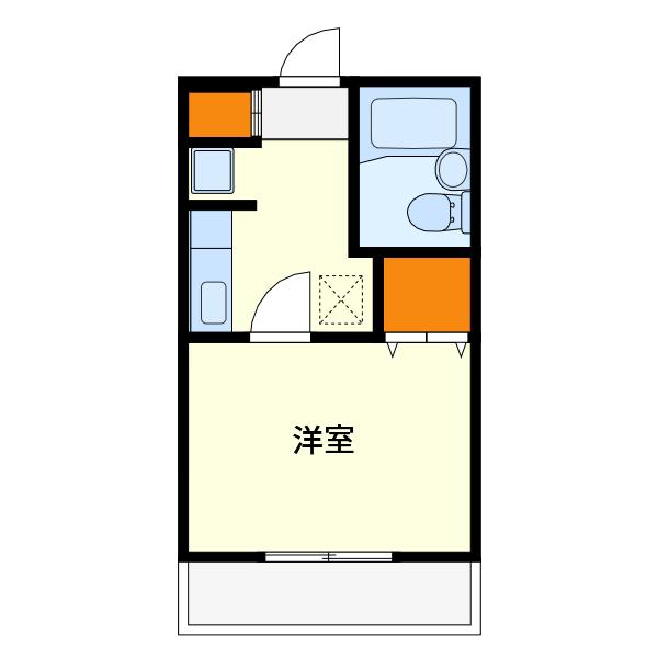 井上マンション(1K/2階)の間取り写真