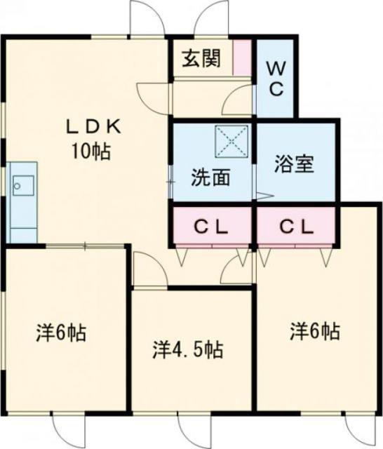 EAGLEHOUSE MAMACHI(3LDK/1階)の間取り写真