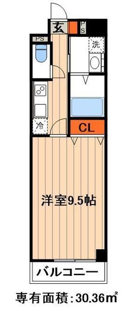 ソレアードA・I・R(1K/3階)の間取り写真