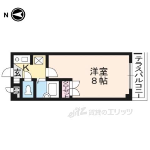 SAKIZOHOUSE立原町(1K/1階)の間取り写真