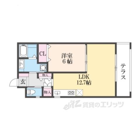 メゾンレヴナ木田町(1LDK/1階)の間取り写真