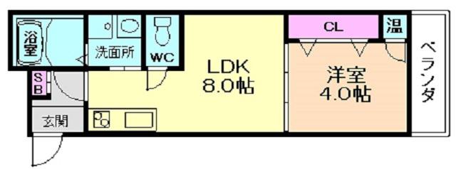 F ASECIA LICHT(1LDK/3階)の間取り写真