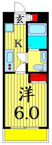AZESTお花茶屋IV(1K/1階)の間取り写真