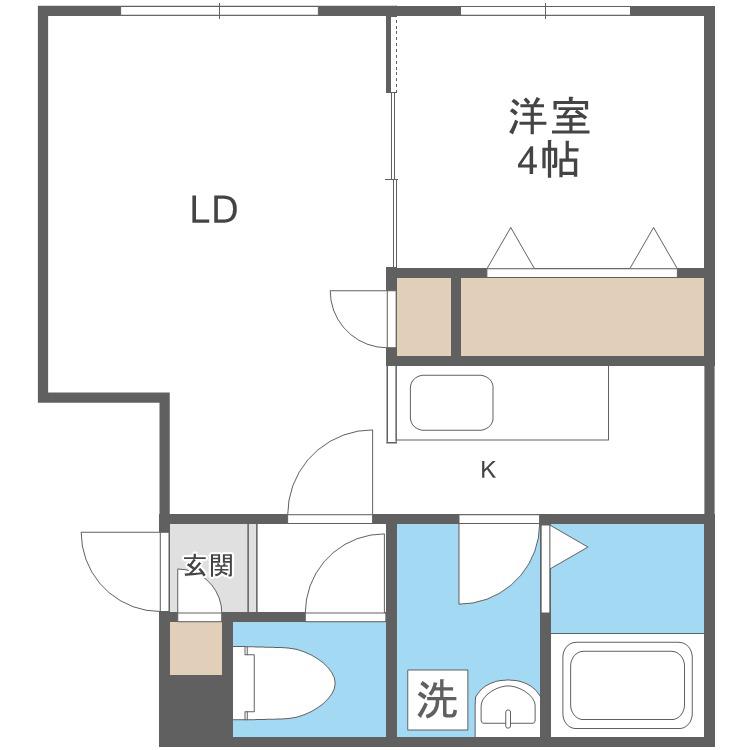 アステールN12(1LDK/3階)の間取り写真