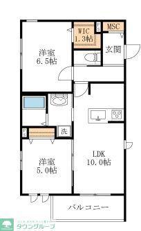 リヴァージュ湘南II(2LDK/2階)の間取り写真