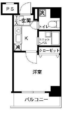 スカイコート板橋第3(1K/3階)の間取り写真