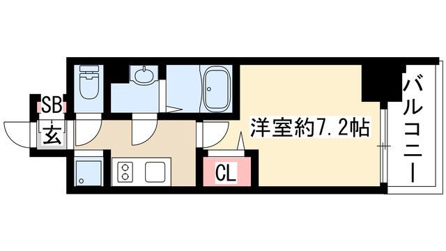 プレサンス久屋大通公園セラフィ(1K/11階)の間取り写真