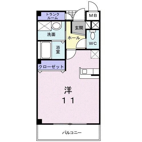 プラムリッツ(1K/2階)の間取り写真