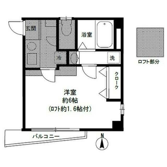 ボンヴィラージュ洗足(1K/3階)の間取り写真
