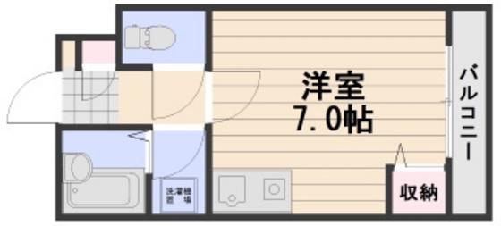 コレドール(ワンルーム/3階)の間取り写真