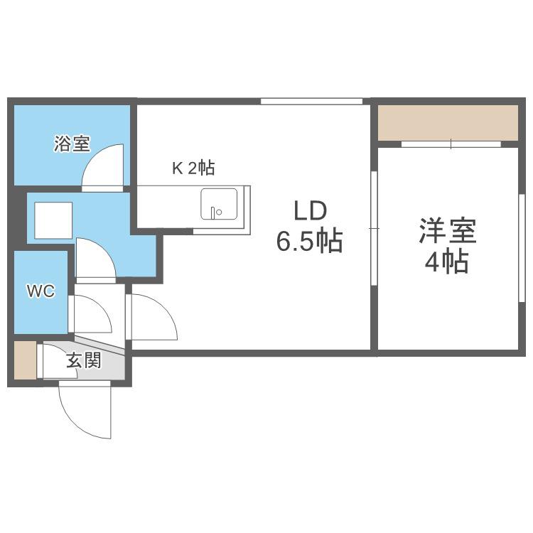 ACTIVAT南郷13丁目スクエア(1LDK/3階)の間取り写真