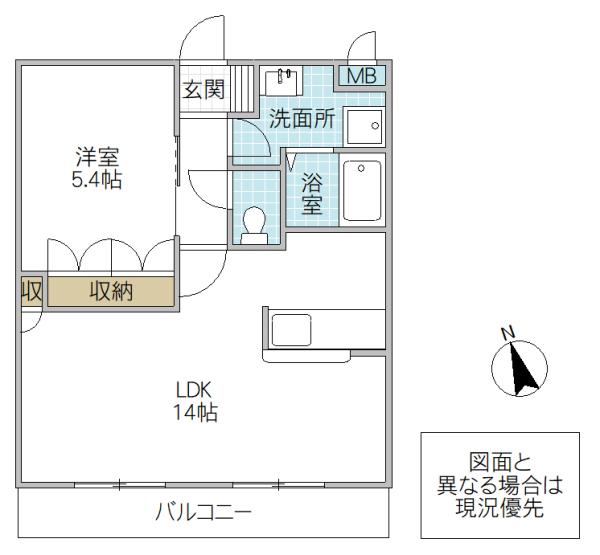 サンクエトワール(1LDK/2階)の間取り写真