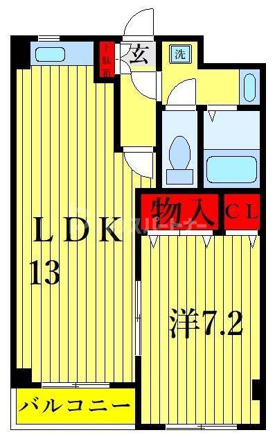 ルミエール葛西(1LDK/3階)の間取り写真