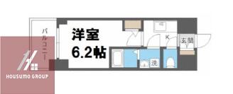 エスリード阿波座プライムコート(1K/6階)の間取り写真