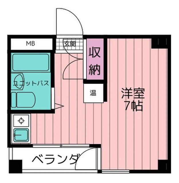グレースヒルズ(ワンルーム/4階)の間取り写真
