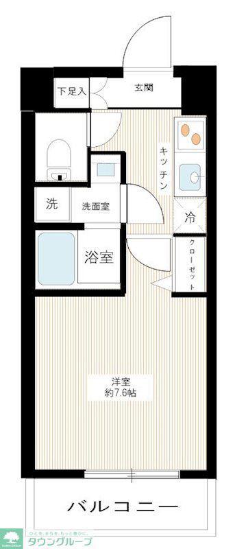 MAXIV武蔵新城(1K/3階)の間取り写真